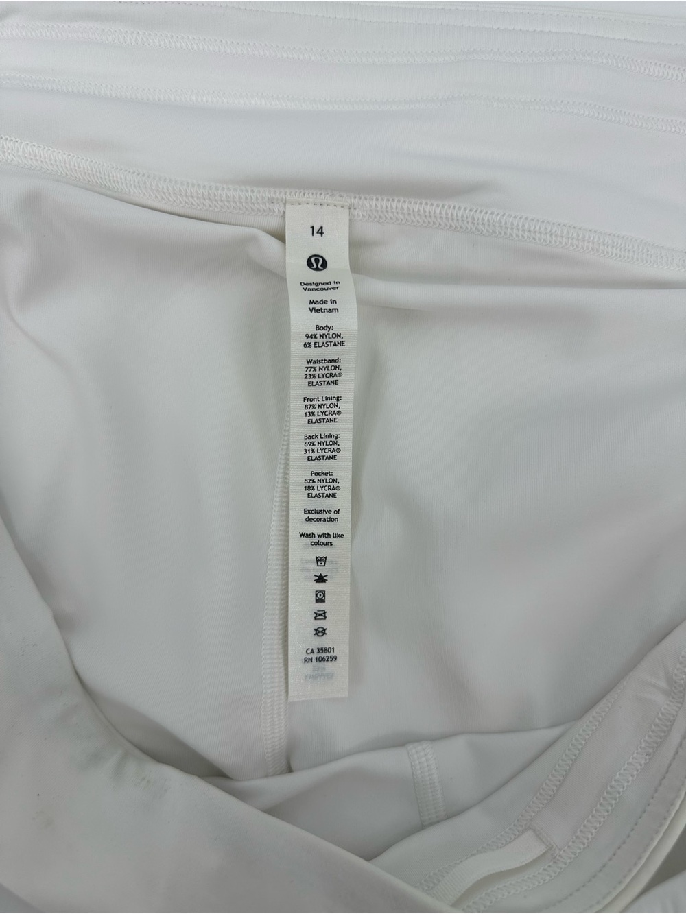 NWT lululemon athletica White Pace Rival Extra Long Performance Skort - Picture 13 of 16